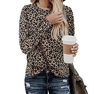 BLOOMING JELLY |  Leopard Print Long Sleeve Top
